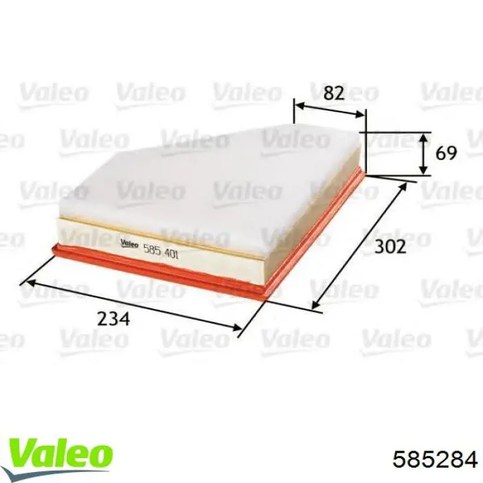 Купити 585284 VALEO Автомобільний фільтр повітря
