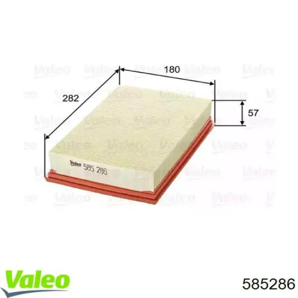 Купити 585286 VALEO Автомобільний фільтр повітря