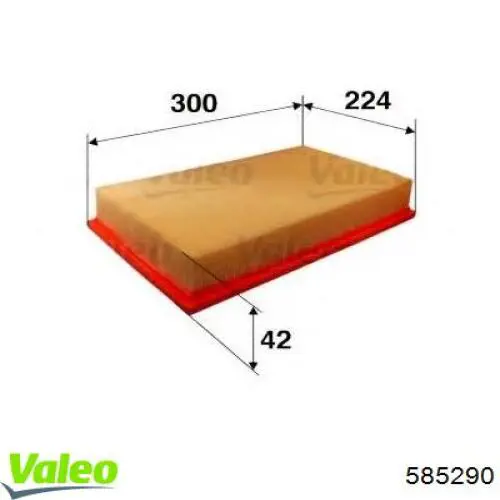 585290 VALEO Повітряний фільтр двигуна
