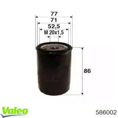 Масляний фільтр 586002 VALEO