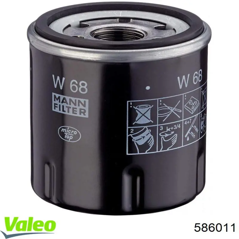 Масляний фільтр двигуна VALEO 586011 ціна, від 5.06 USD