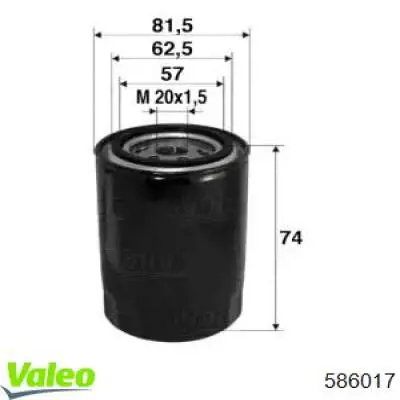 Купити 586017 VALEO Фільтр очищення масла відцентровий