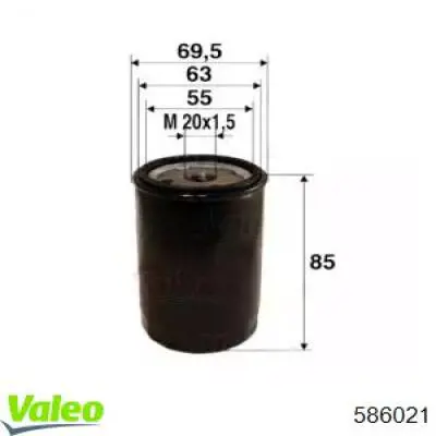 586021 VALEO фільтр масляний