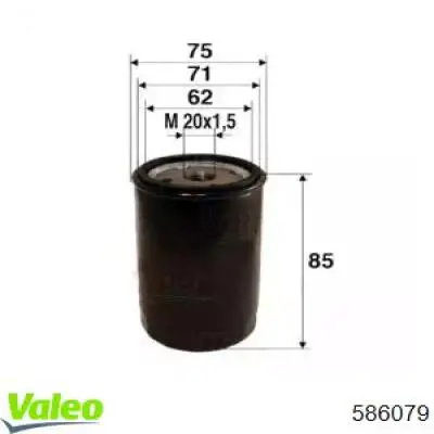 586079 VALEO фільтр масляний