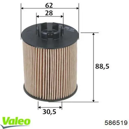 Фільтр масляний VALEO 586519