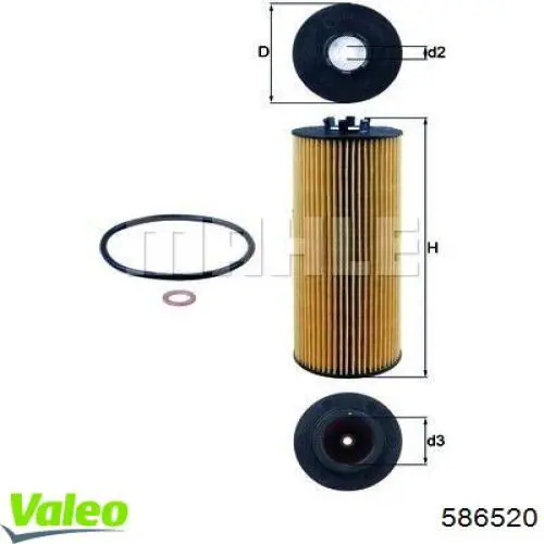 586520 VALEO Фільтр масла