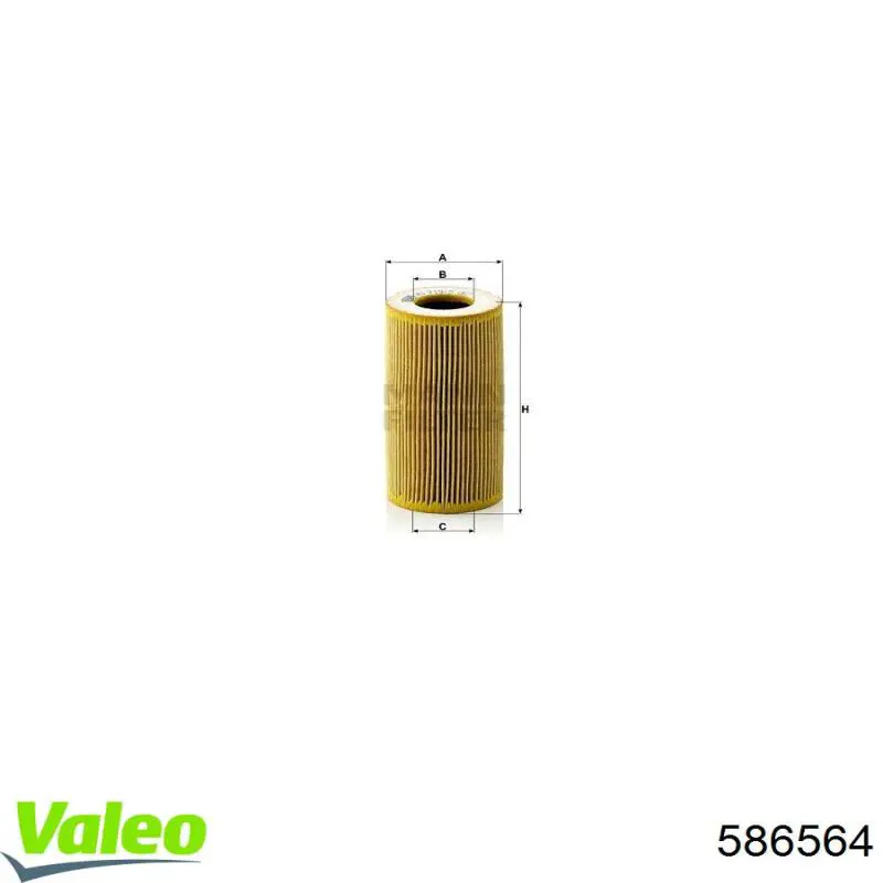 Масляний фільтр двигуна VALEO 586564 ціна, від 11.55 USD