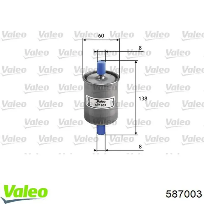Купити 587003 VALEO Фільтр-відстійник палива грубої очистки