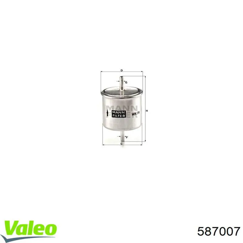 Фільтр паливний VALEO 587007