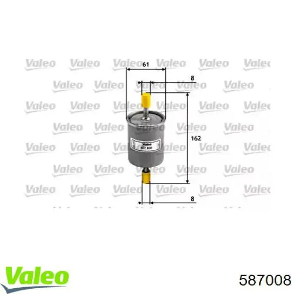 587008 VALEO Фільтр палива
