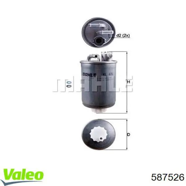 Купити 587526 VALEO Фільтр-відстійник палива грубої очистки
