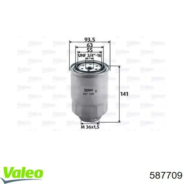 Фільтр тонкого очищення палива VALEO 587709 ціна, від 13.12 USD