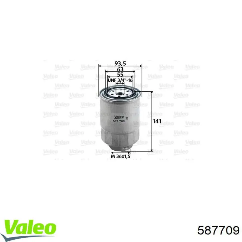 587709 VALEO Фільтр палива