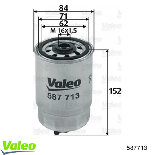 587713 VALEO Фільтр палива