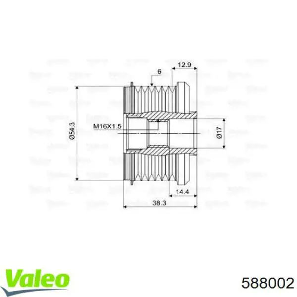 Муфта генератора VALEO 588002