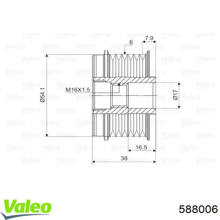 Муфта генератора VALEO 588006
