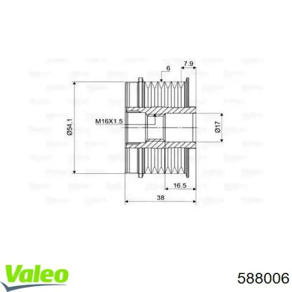 Інерційний шків VALEO 588006 ціна, від 26.33 USD