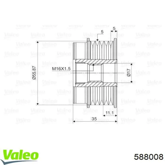 Інерційний шків VALEO 588008 ціна, від 22.15 USD