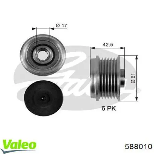 Інерційний шків VALEO 588010 ціна, від 26.35 USD