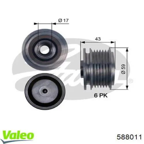 Інерційний шків VALEO 588011 ціна, від 34.13 USD