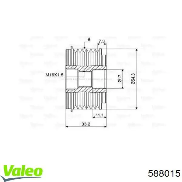 Інерційний шків VALEO 588015 ціна, від 31.20 USD