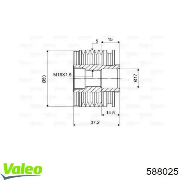 Інерційний шків VALEO 588025 ціна, від 27.40 USD