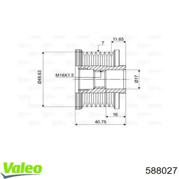 Інерційний шків VALEO 588027 ціна, від 30.04 USD