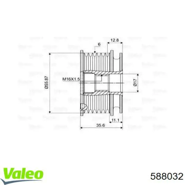 Купити 588032 VALEO Шків генератора