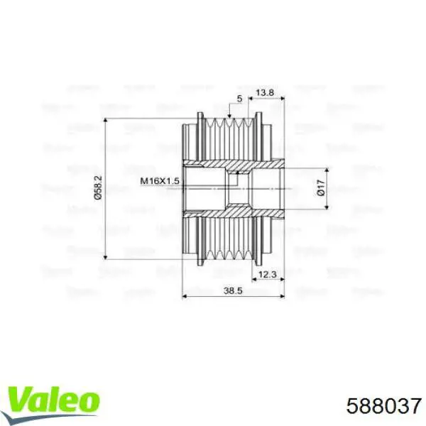 Інерційний шків VALEO 588037 ціна, від 38.58 USD