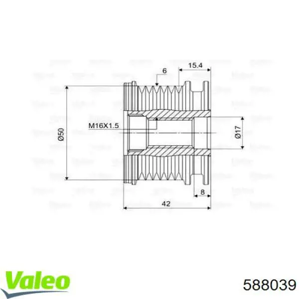 Купити 588039 VALEO Шків генератора