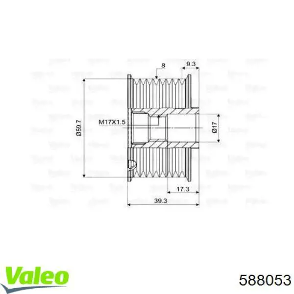 Купити 588053 VALEO Шків генератора