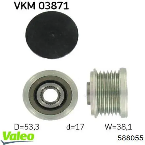 Інерційний шків VALEO 588055 ціна, від 27.94 USD
