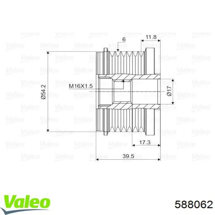Інерційний шків VALEO 588062 ціна, від 28.50 USD