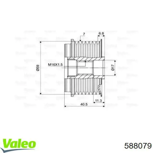 Муфта генератора VALEO 588079