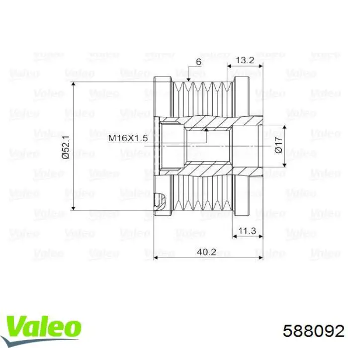 Інерційний шків VALEO 588092 ціна, від 24.52 USD