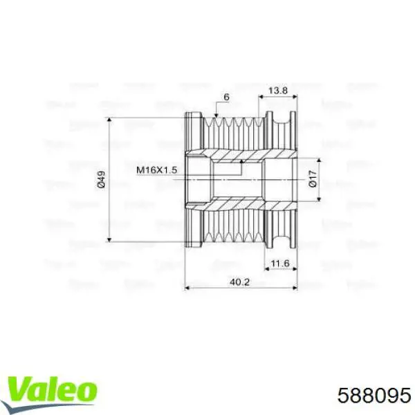 Шків генератора VALEO 588095