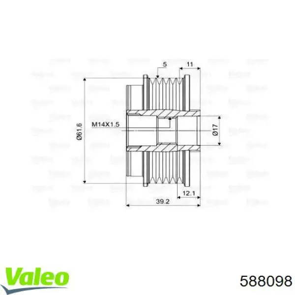 Інерційний шків VALEO 588098 ціна, від 31.78 USD