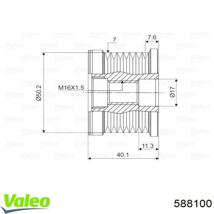Муфта генератора VALEO 588100