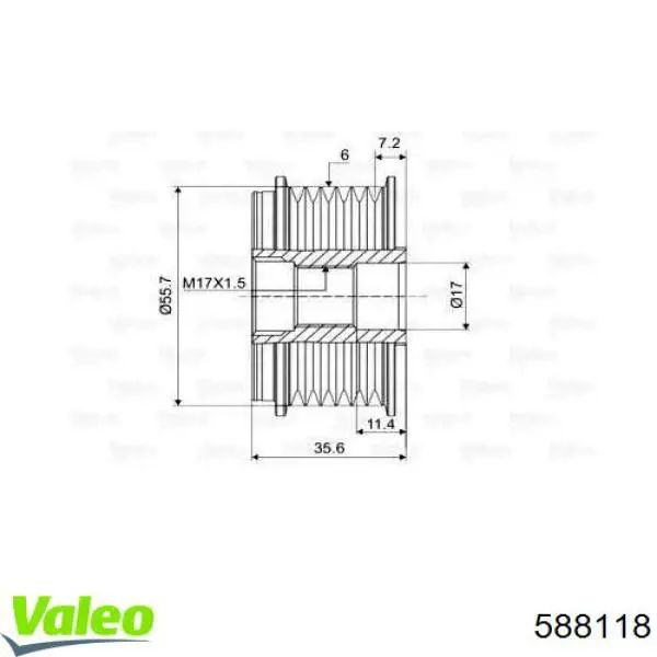 Шків генератора VALEO 588118