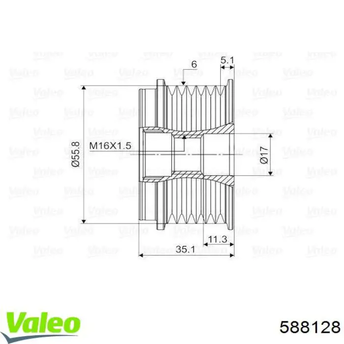 Інерційний шків VALEO 588128 ціна, від 27.94 USD