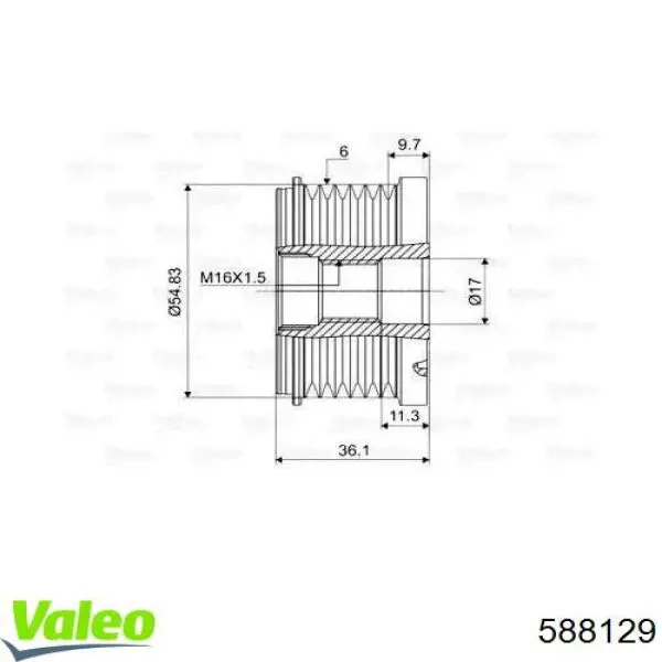 Муфта генератора VALEO 588129