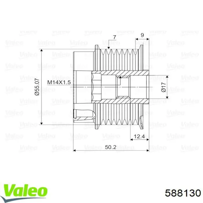 Шків генератора VALEO 588130