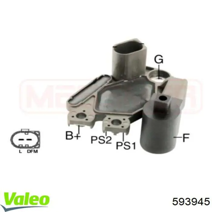 593550 VALEO Реле-регулятор (напруги)
