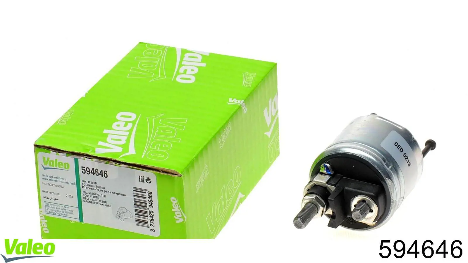 Контактор VALEO 594646 ціна, від 32.29 USD
