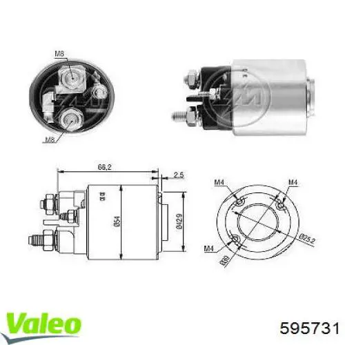 Реле втягуюче стартера 595731 VALEO