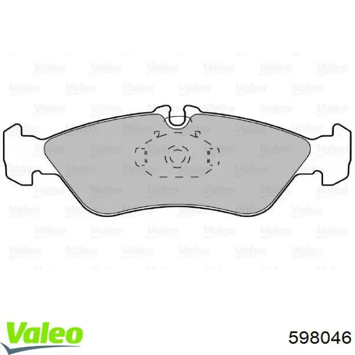 598046 VALEO колодки гальмові задні, дискові