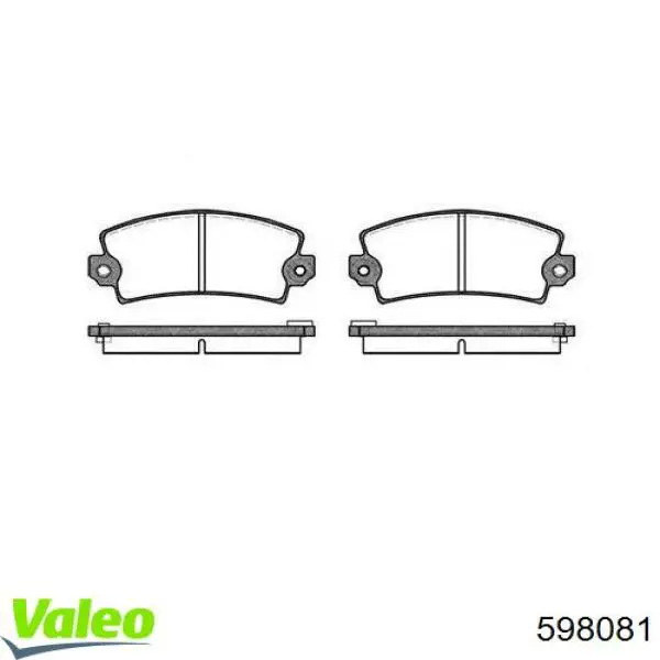 Купити 598081 VALEO Колодки гальмівні передні, дискові
