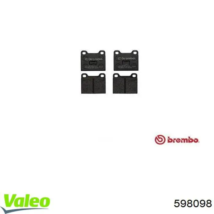 598098 VALEO Передні гальмівні колодки