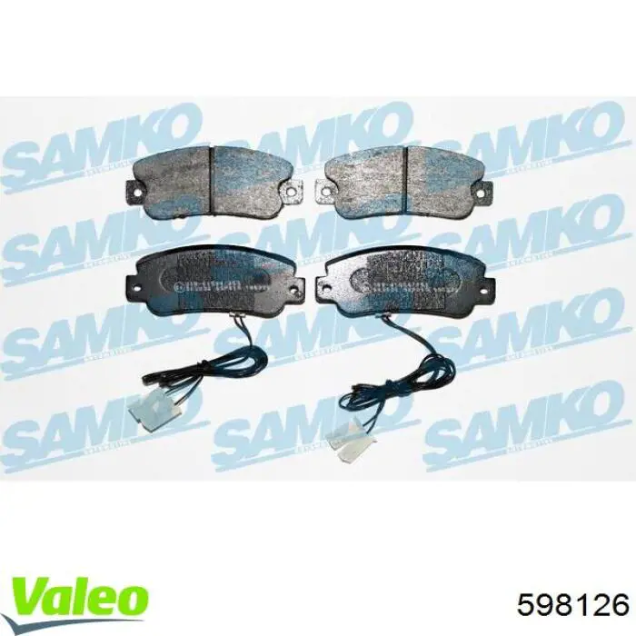 Передні тормозні колодки 598126 VALEO