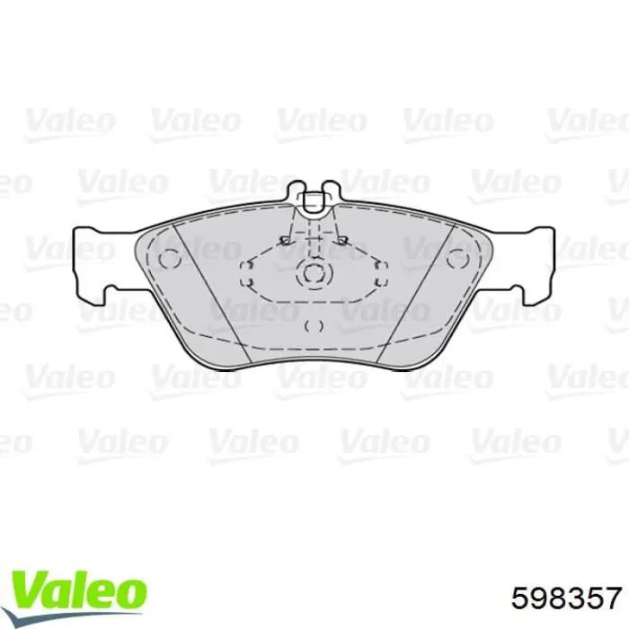 Передні тормозні колодки 598357 VALEO